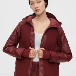 Gap fit red puffer jacket coat hooded full zip New size XL tall winter warm cozy